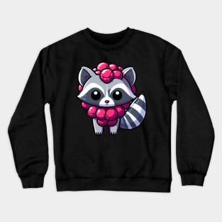 Berry Bandit: Raspberry Raccoon Adventures Crewneck Sweatshirt